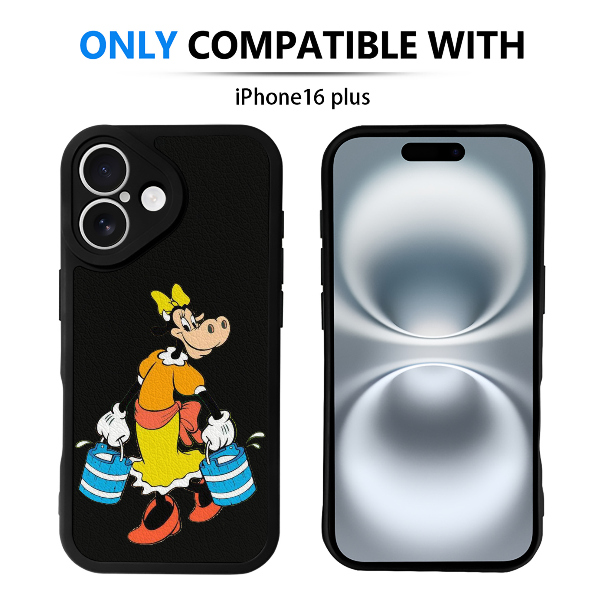 （画像用） ミッキーマウス Mickey Mouse 【iPhone 16シリーズ対応】シリコンスマホケース（レザー調） 材質：シリコン